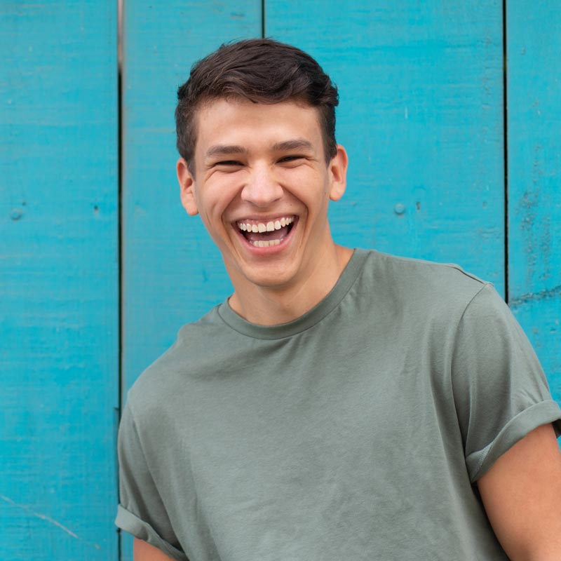 laughing young man